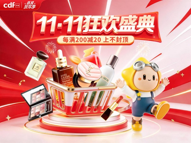 cdf中免商城11.11狂欢季再升级 品牌狂欢夜正式开启